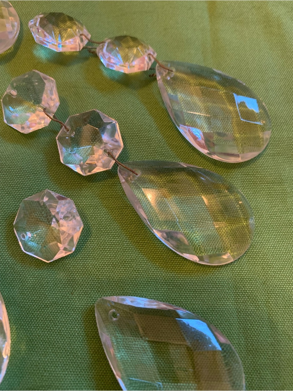 Baccarat Clear Crystal Teardrop and Octagon Chandelier Prisms - Picture 4 of 8